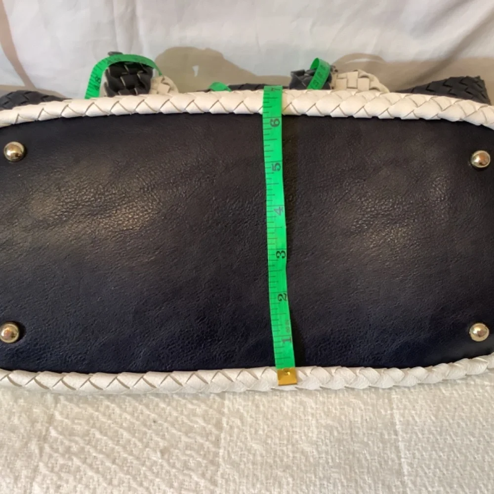 EUC Christian Lacroix navy white tote bag